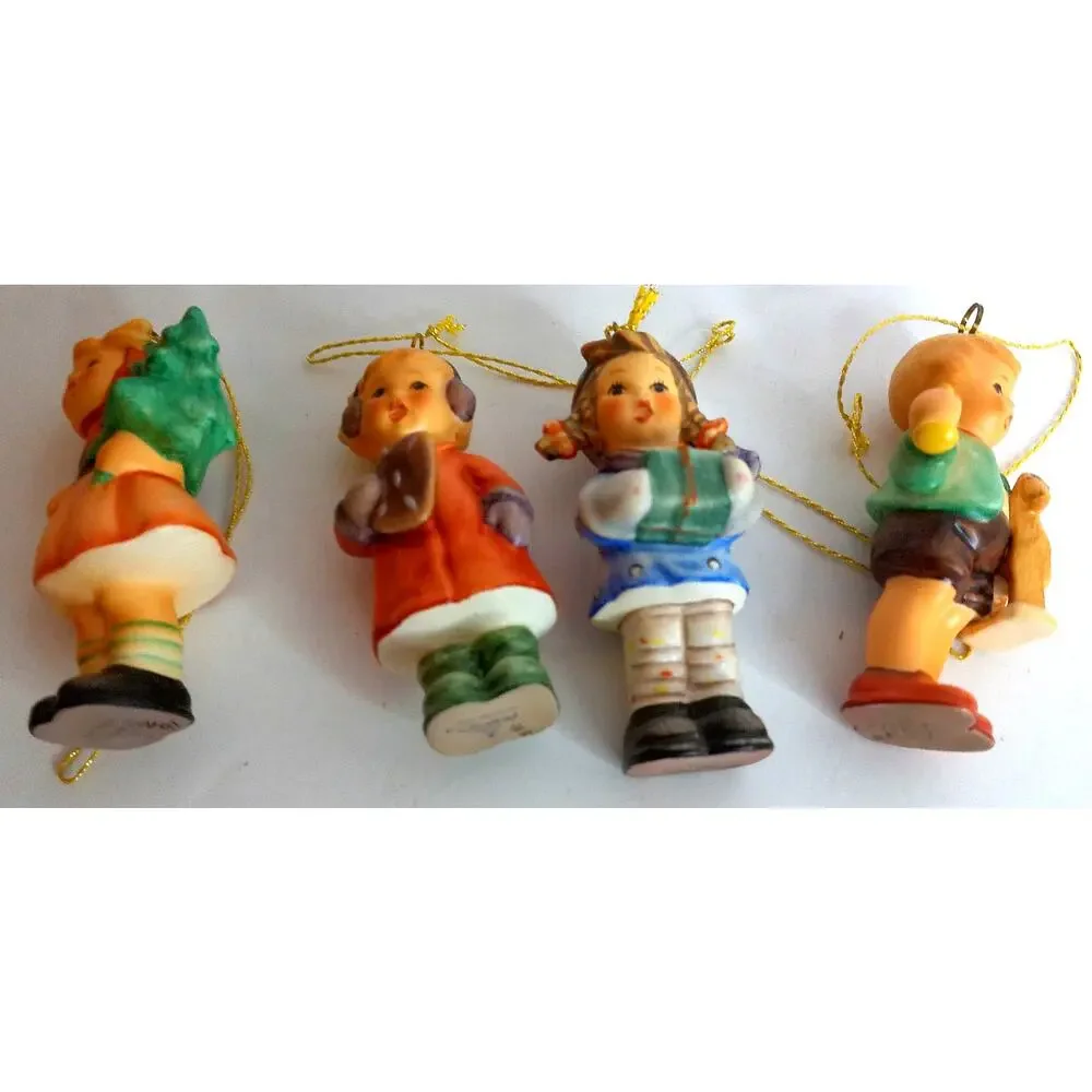 Vintage Goebel M J Hummel Christmas Ornaments Set 4 1209 1493 1679 1215 Holiday